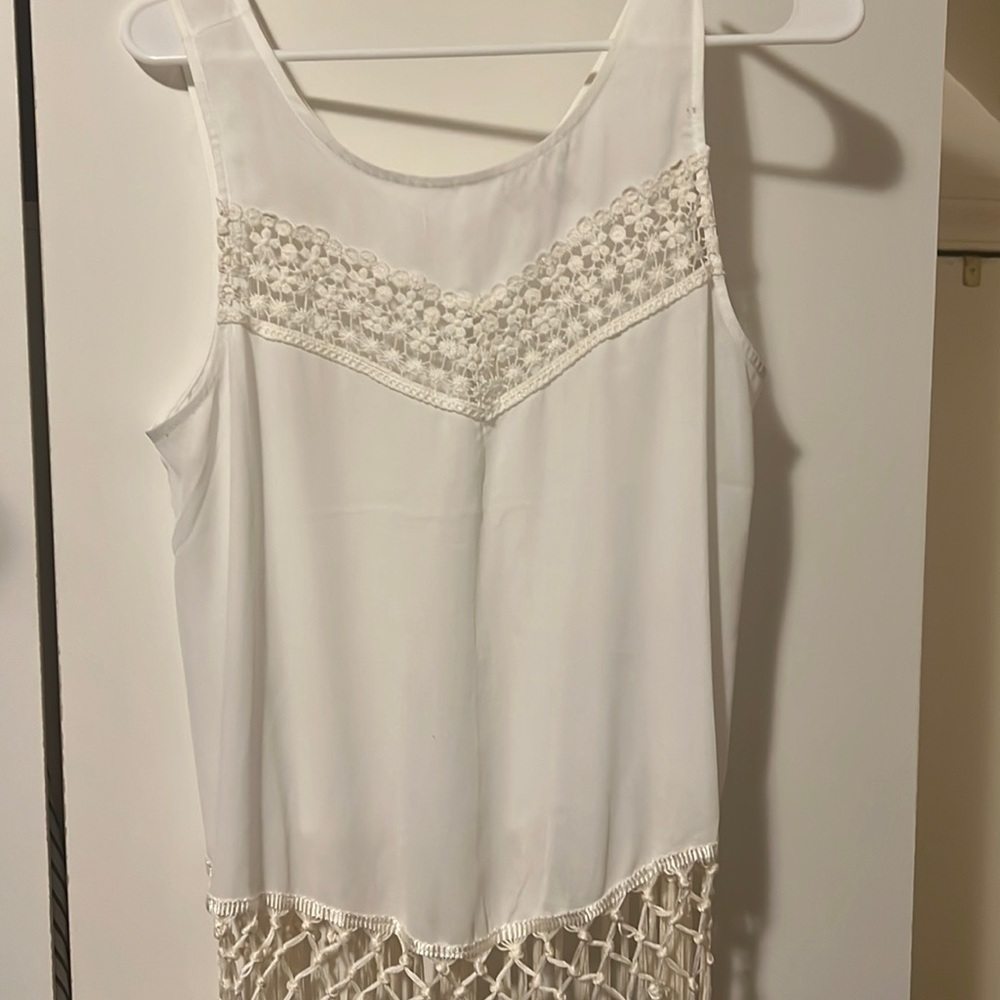 Sheer White Cover Top